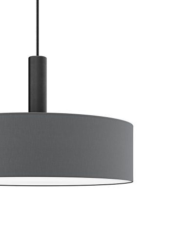 LUMO textil függesztett lámpatest grafit 2
