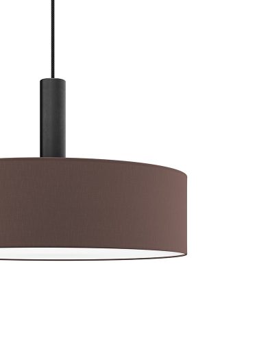LUMO textil függesztett lámpatest sötétbarna 2