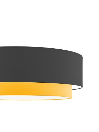 MODE DUO textil mennyezeti lámpatest fekete napsárga 2