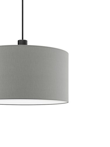 PURE textil függesztett lámpatest hamuszürke 2