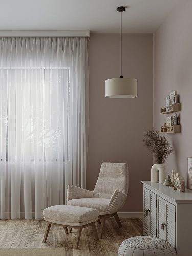 PURE textil függesztett lámpatest enteriör