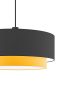 PURE DUO textil függesztett lámpatest fekete-napsárga 2