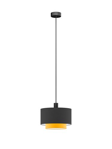 PURE DUO textil függesztett lámpatest fekete-napsárga 3