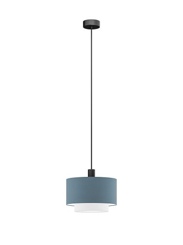 PURE DUO textil függesztett lámpatest farmerkék-fehér 3