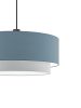 PURE DUO textil függesztett lámpatest farmerkék-világosszürke 2