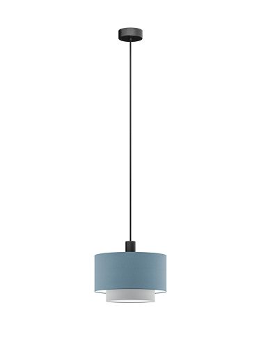 PURE DUO textil függesztett lámpatest farmerkék-világosszürke 3