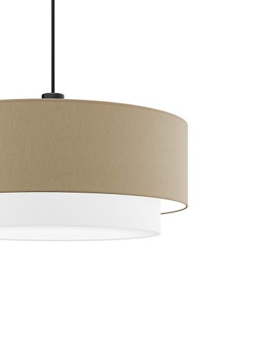 PURE DUO textil függesztett lámpatest homok-fehér 2