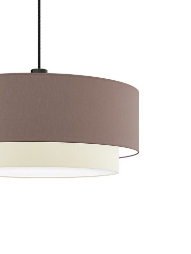 PURE DUO textil függesztett lámpatest melange-világosbézs 2