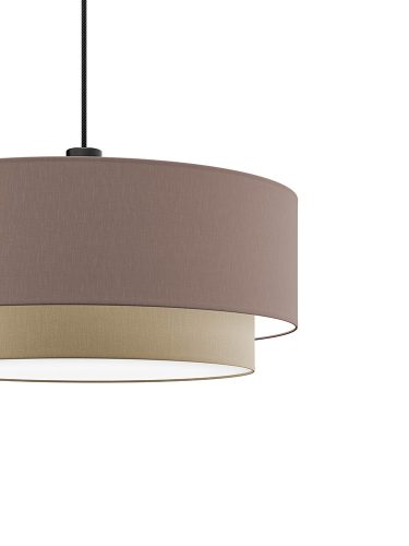 PURE DUO textil függesztett lámpatest melange-homok 2