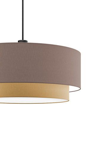 PURE DUO textil függesztett lámpatest melange-karamell 2