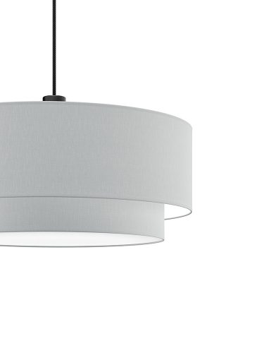 PURE DUO textil függesztett lámpatest világosszürke-világosszürke 2