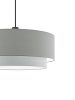 PURE DUO textil függesztett lámpatest ezüst-világosszürke 2