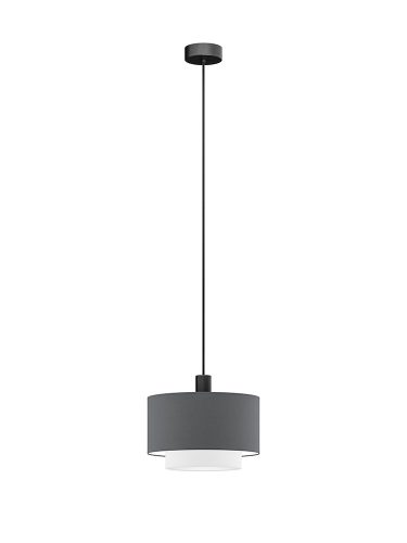 PURE DUO textil függesztett lámpatest grafit-fehér 3