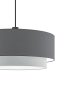 PURE DUO textil függesztett lámpatest grafit-világosszürke 2