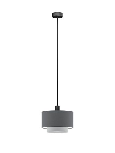 PURE DUO textil függesztett lámpatest grafit-világosszürke 3