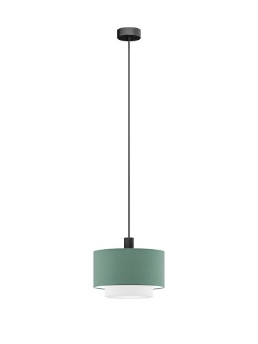 PURE DUO textil függesztett lámpatest tengerzöld-fehér 3