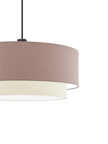 PURE DUO textil függesztett lámpatest mokka-világosbézs 2