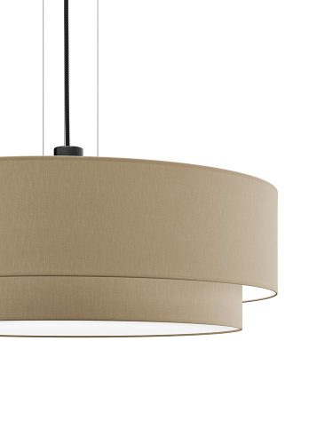 SNAP DUO bowdeneken függesztett textil lámpatest homok-homok 2
